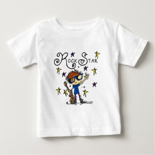 T-shirt Pour Bébé Redhead Boy Rock Star