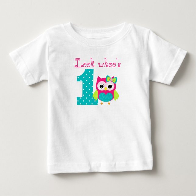 T-shirt Pour Bébé Regard nommé fait sur commande whoo un (Devant)