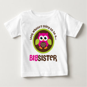 T-shirt Pour Bébé Regarde qui va être une grande chouette soeur