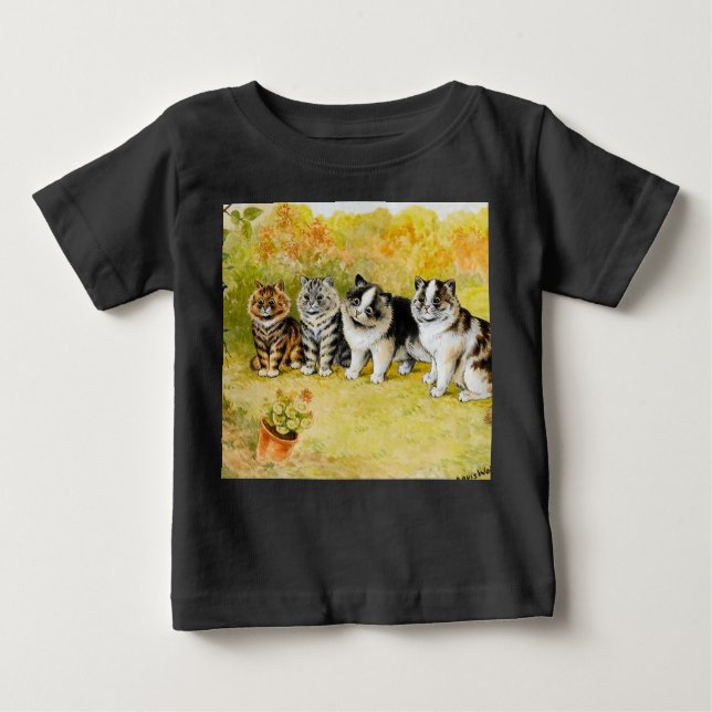 T-shirt Pour Bébé Regardez le Birdy par Louis Wain (Devant)