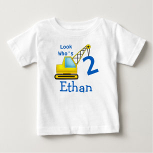 T-shirt Pour Bébé Regardez qui est 1 2 3 deuxième voiture de constru