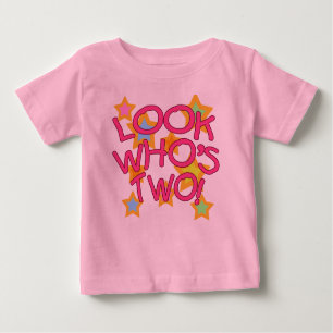 T-shirt Pour Bébé Regardez qui est deux !