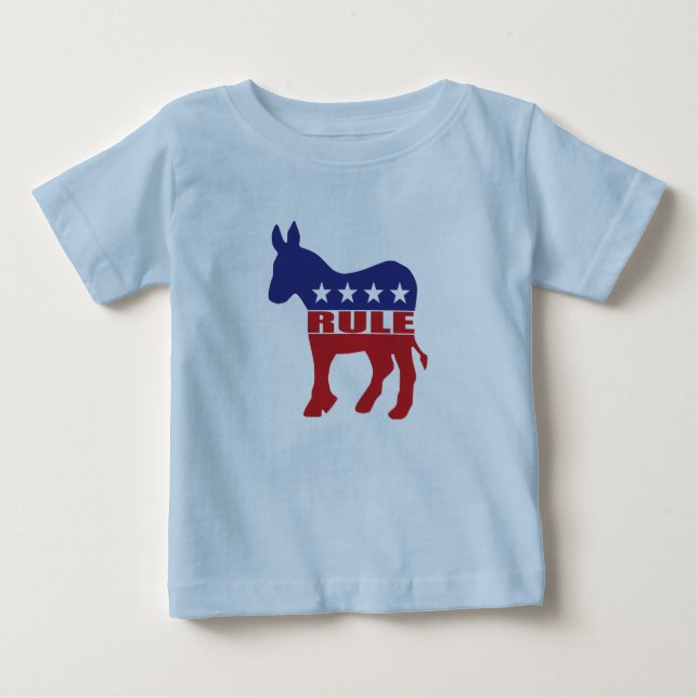 T-shirt Pour Bébé Règle de Démocrate (Devant)