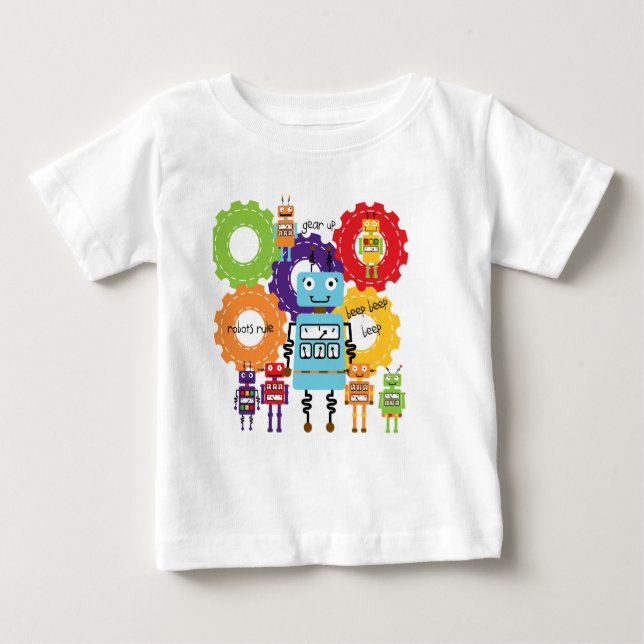 T-shirt Pour Bébé Règle de robots (Devant)