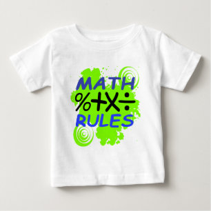 T-shirt Pour Bébé Règles de maths