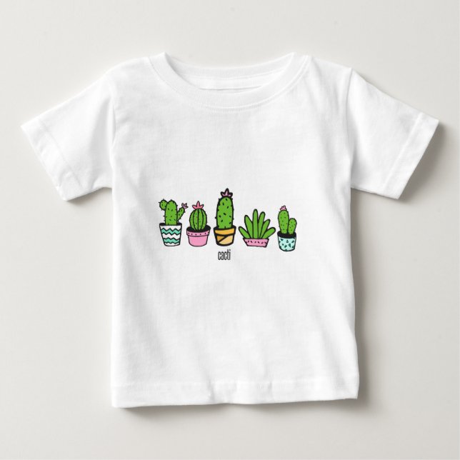 T-shirt Pour Bébé regroupement de cactus (Devant)