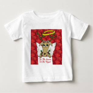 T-shirt Pour Bébé Reindeer Angel C'est la saison d'être Vegan