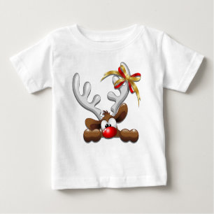 T-shirt Pour Bébé Reindeer Puzzled drôle Caractère de Noël