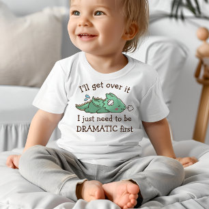 T-shirt Pour Bébé Reine de Drame de Bébé Dragon Mignon