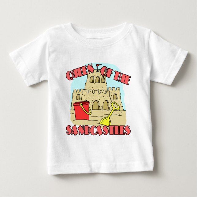 T-shirt Pour Bébé Reine Des Sandcastles (Devant)