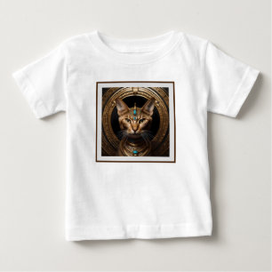 T-shirt Pour Bébé Reine du Nil : Cléopâtre le chat à la tête