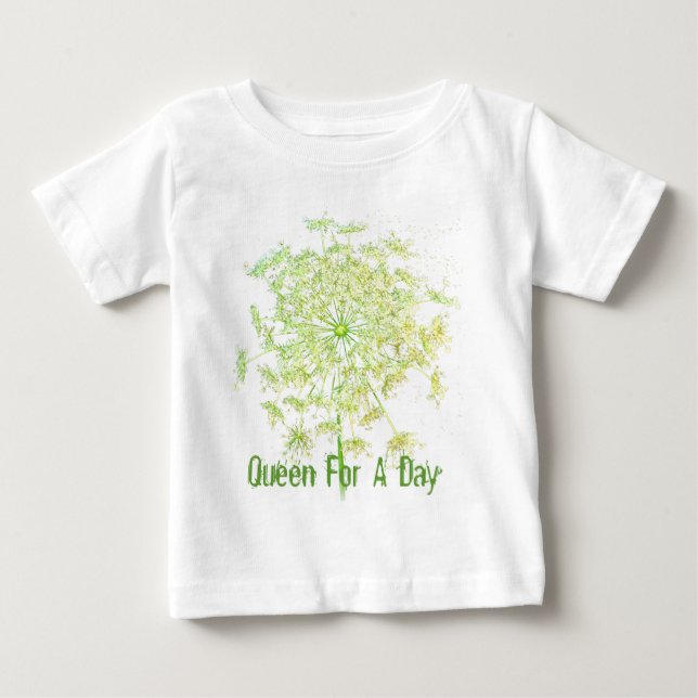 T-shirt Pour Bébé Reine d'un jour (Devant)