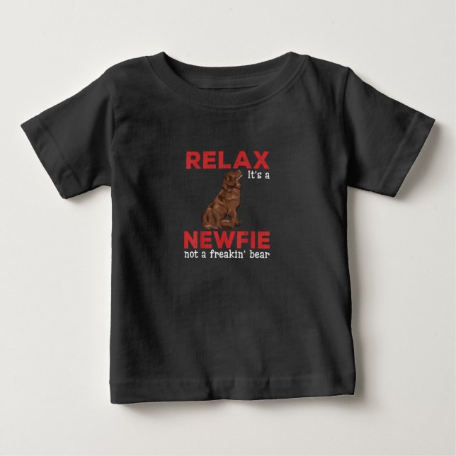 T-shirt Pour Bébé Relax | Cute newfoundland (Devant)