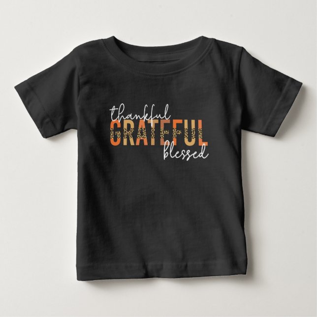 T-shirt Pour Bébé Remerciements à la bienheureuse guépard'impression (Devant)