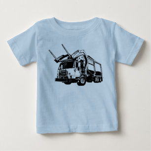 T-shirt Pour Bébé Remorque à l'avant Chargement des ordures Camion