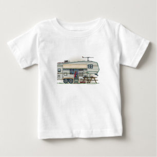 T-shirt Pour Bébé Remorque mignonne de voyage de campeur de