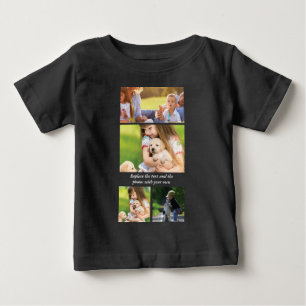 T-shirt Pour Bébé Remplacez le texte et les photos par le vôtre