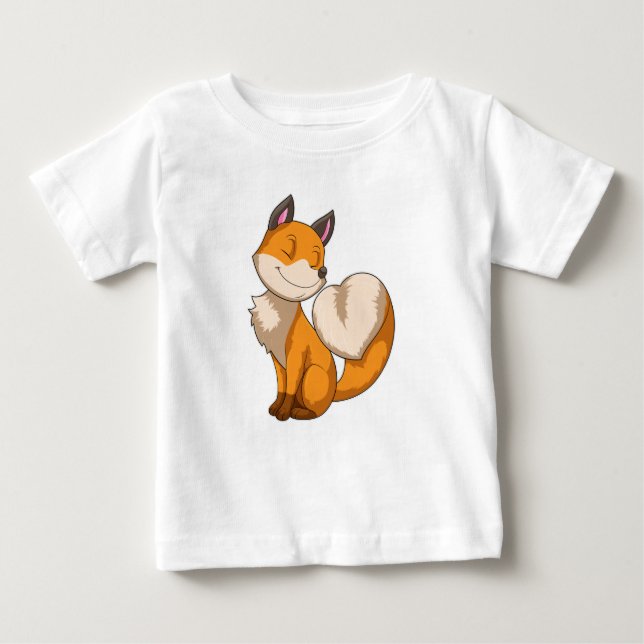 T-shirt Pour Bébé Renard avec coeur (Devant)