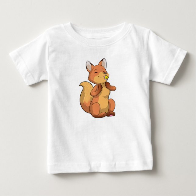 T-shirt Pour Bébé Renard avec Lollipop (Devant)
