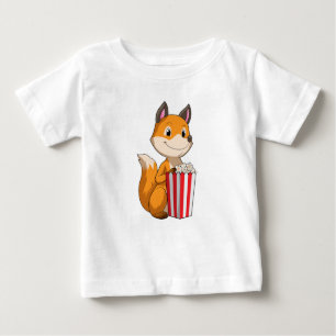 T-shirt Pour Bébé Renard avec Popcorn