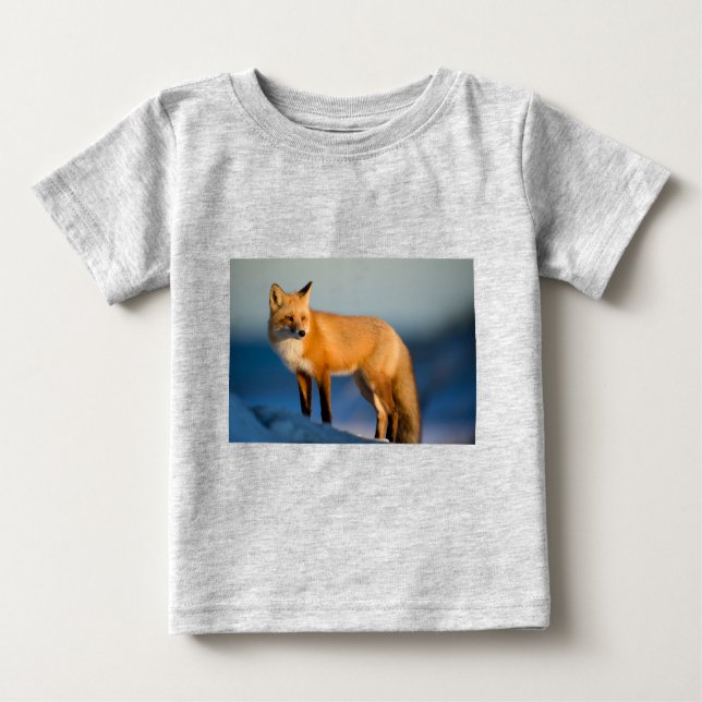 T-shirt Pour Bébé Renard Brown (Devant)