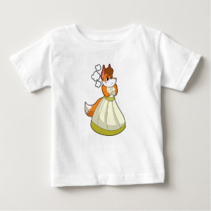T-shirt Pour Bébé Renard comme mariée avec robe Mariage.PNG