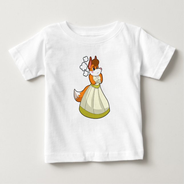 T-shirt Pour Bébé Renard comme mariée avec robe Mariage.PNG (Devant)
