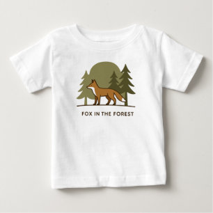T-shirt Pour Bébé Renard dans la forêt