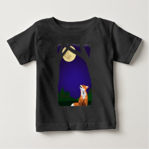 T-shirt Pour Bébé Renard de pleine lune