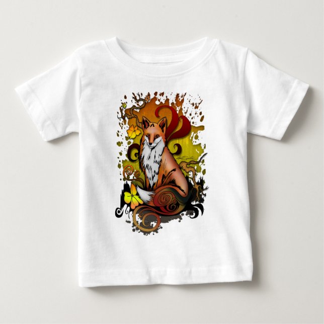 T-shirt Pour Bébé Renard extérieur (Devant)