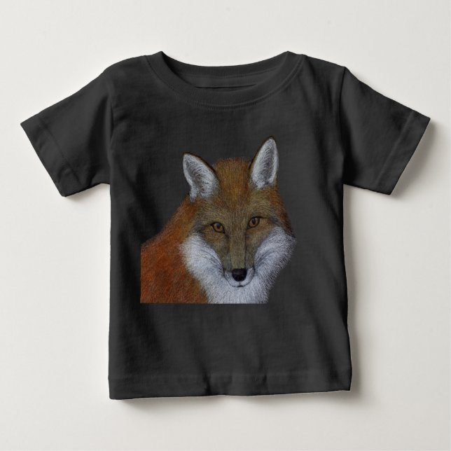 T-shirt Pour Bébé Renard rouge (Devant)