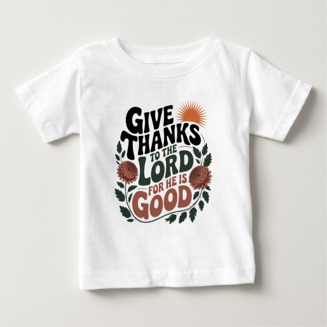 T-shirt Pour Bébé Rendez Grâce - Chrétien (Devant)