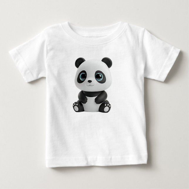 T-shirt Pour Bébé Rendu de jouet bébé panda squishy mignon (Devant)