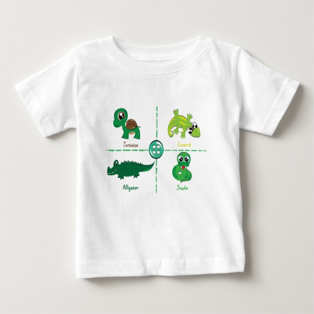 T-shirt Pour Bébé reptile (Devant)