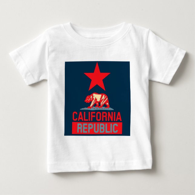 T-shirt Pour Bébé République de Californie à l'esprit urbain (Devant)