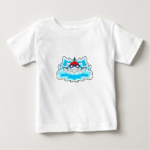 T-shirt Pour Bébé Requin à nager avec lunettes de natation