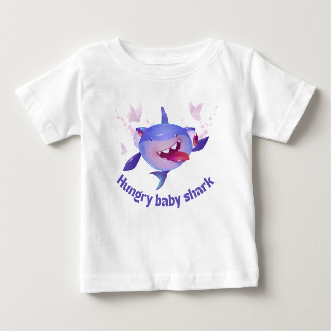 T-shirt Pour Bébé Requin affamé (Devant)