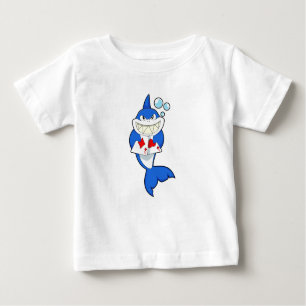 T-shirt Pour Bébé Requin au Poker avec cartes de Poker