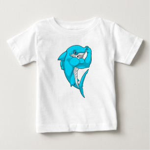 T-shirt Pour Bébé requin-marteau en tant que culturiste au Bodybuild