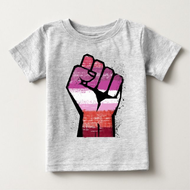 T-shirt Pour Bébé Résistance lesbienne (Devant)