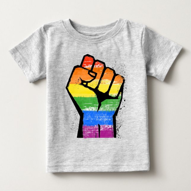 T-shirt Pour Bébé Résistance LGBT (Devant)