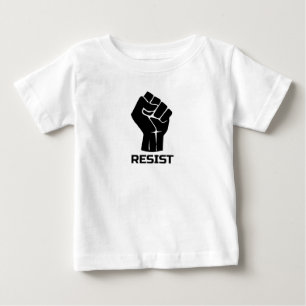T-shirt Pour Bébé Résister avec le poing - en noir