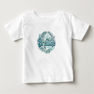 T-shirt Pour Bébé Respirer Floral Auto-Soin    Calme Min