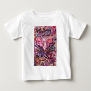 T-shirt Pour Bébé Ressentez ma beauté Ange du cancer rose rose