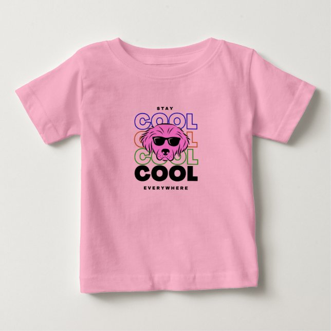 T-shirt Pour Bébé Rester Cool (Devant)