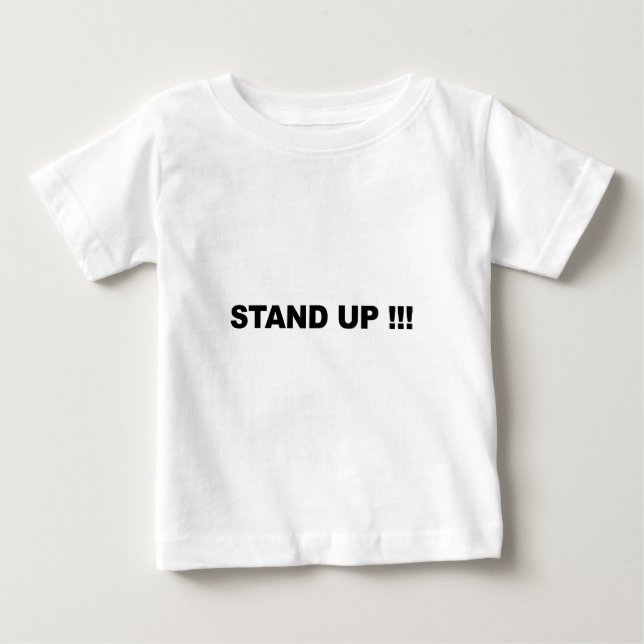 T-SHIRT POUR BÉBÉ RESTEZ ! (Devant)