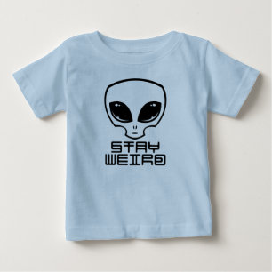 T-shirt Pour Bébé Restez à la tête d'Alien bizarre