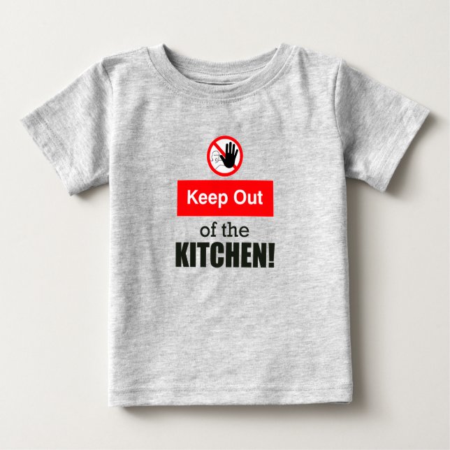 T-shirt Pour Bébé Restez à l'écart de la cuisine amusant Pickleball (Devant)