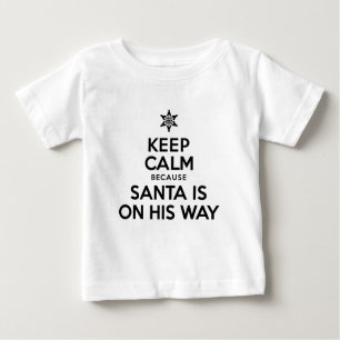 T-shirt Pour Bébé Restez au calme Père Noël