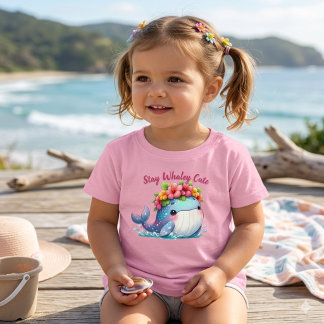 T-shirt Pour Bébé Restez Baleine Mignonne | Bébé Baleine Adorable av